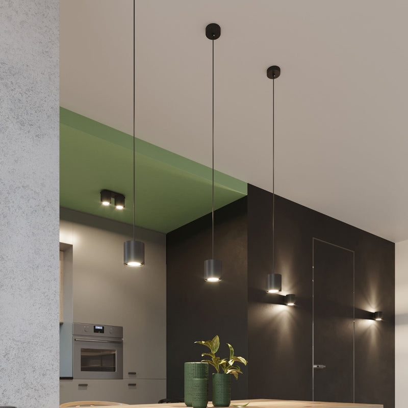 Sollux Lighting Orbis 1L faretto a sospensione a soffitto in alluminio GU10