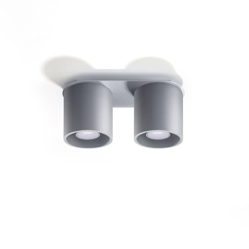 Sollux Lighting Orbis 2L spots de plafond aluminium GU10, L 26cm