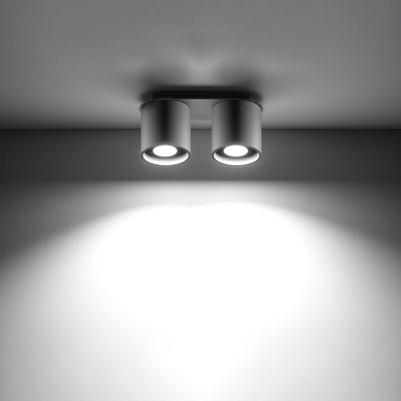 Sollux Lighting Orbis 2L ceiling spotlights aluminium GU10, L 26cm