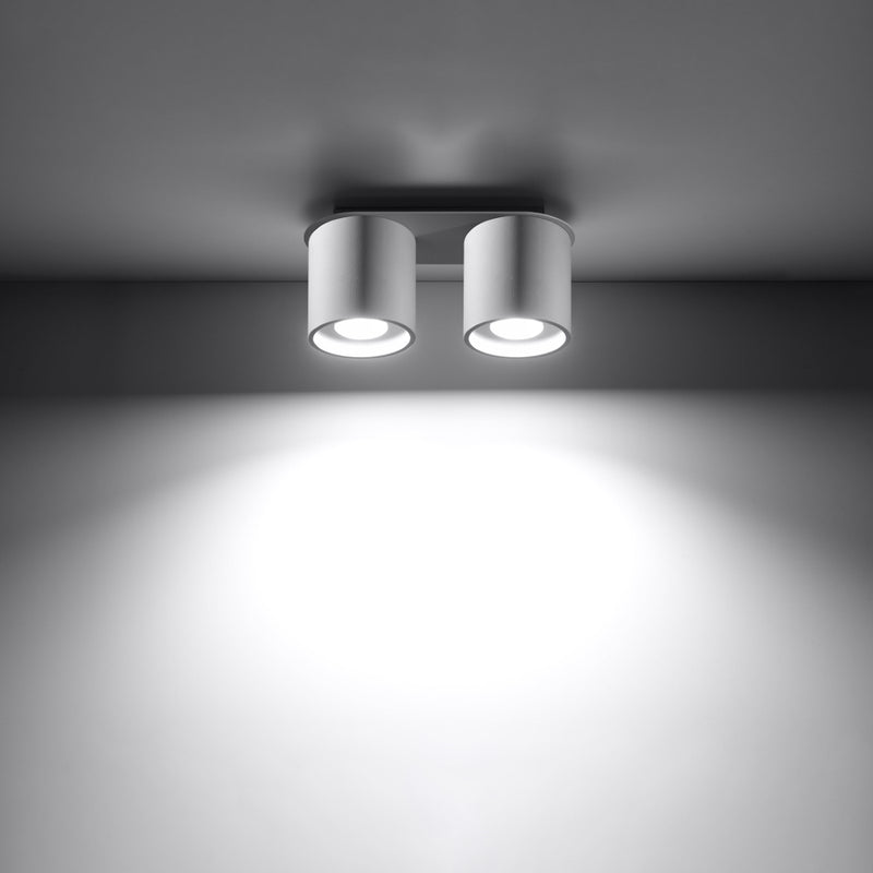 Sollux Lighting Orbis 2L ceiling spotlights aluminium GU10, L 26cm