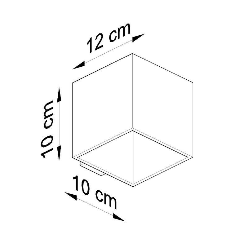 Sollux Lighting Quad 1L applique aluminium G9, L 10cm