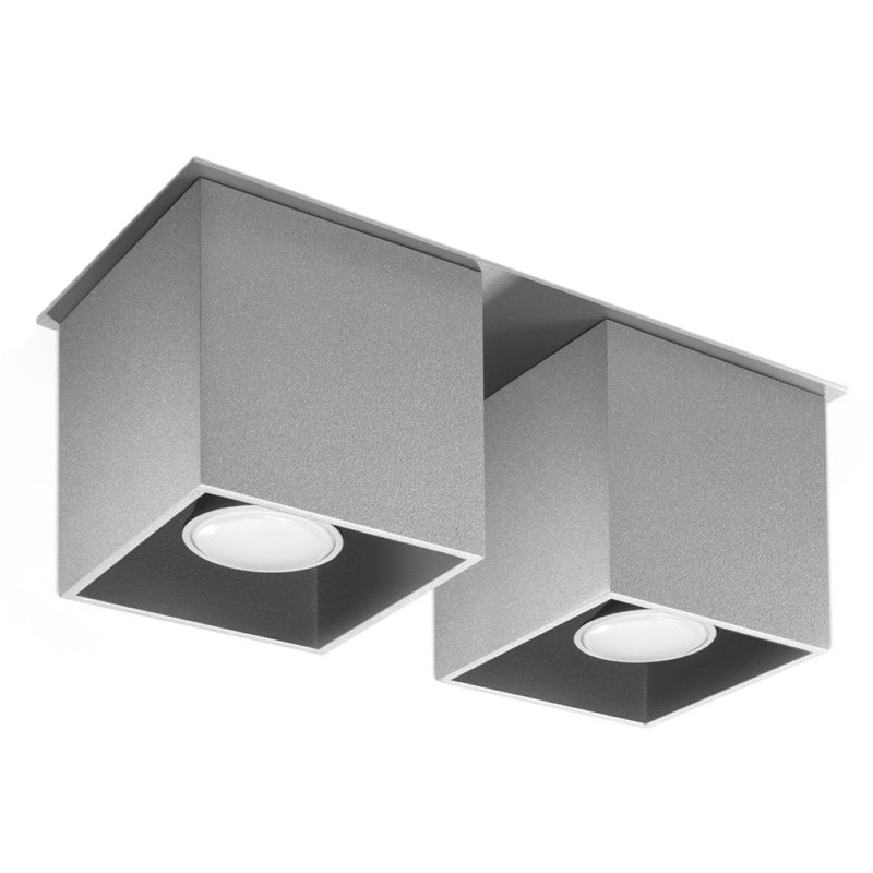 Sollux Lighting Quad 2L ceiling spotlights aluminium GU10