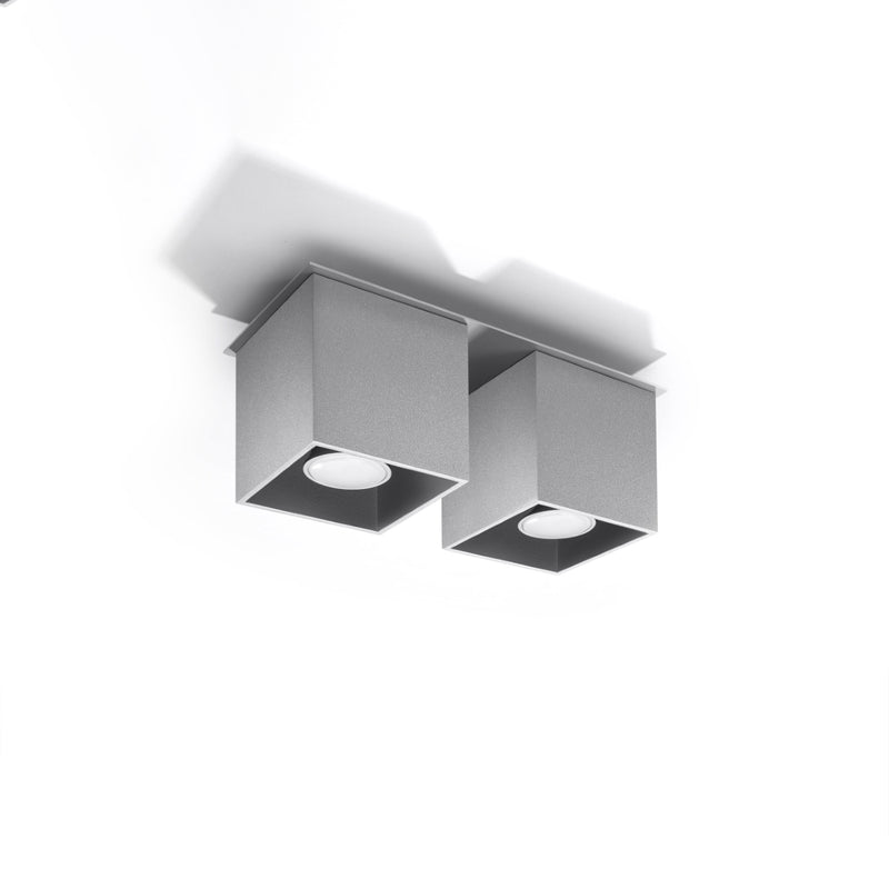 Sollux Lighting Spot de plafond Quad 2L aluminium GU10, L 26cm