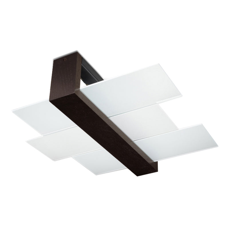 Sollux Lighting Feniks 2L flush mount ceiling lamp wood E27, W 43cm