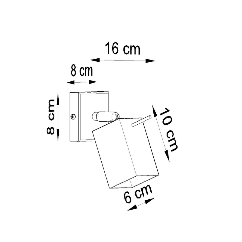 Sollux Lighting Merida 1L accent wall lamp steel GU10