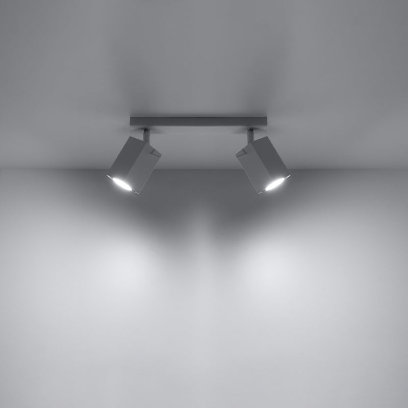 Sollux Lighting Merida 2L spots de plafond acier GU10, L 30cm