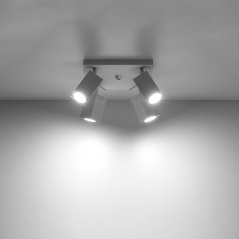 Sollux Lighting Faretti da soffitto Merida 4L acciaio GU10, L 25cm