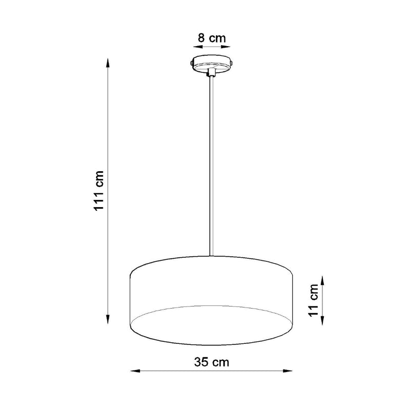 Sollux Lighting Arena Lámpara colgante 2L PVC E27, P 35-45cm