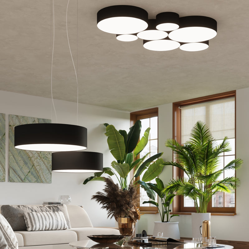 Sollux Lighting Arena 2L pendant lamp PVC E27, D 35-45cm