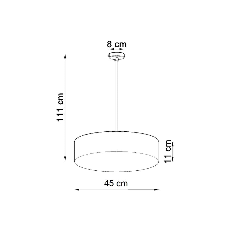 Sollux Lighting Arena 2L pendel PVC E27, D 35-45cm