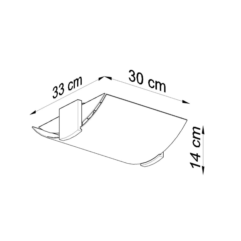 Sollux Lighting Emilio 2L Plafón empotrable madera E27