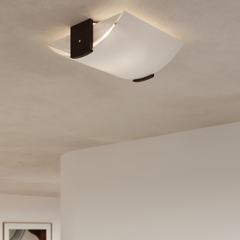 Sollux Lighting Emilio 2L plafonnier encastré bois E27