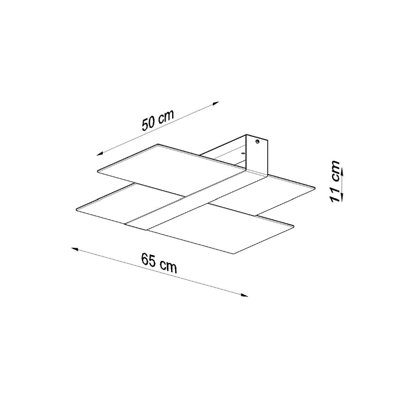 Sollux Lighting Massimo 2L lampada da soffitto da incasso in acciaio E27