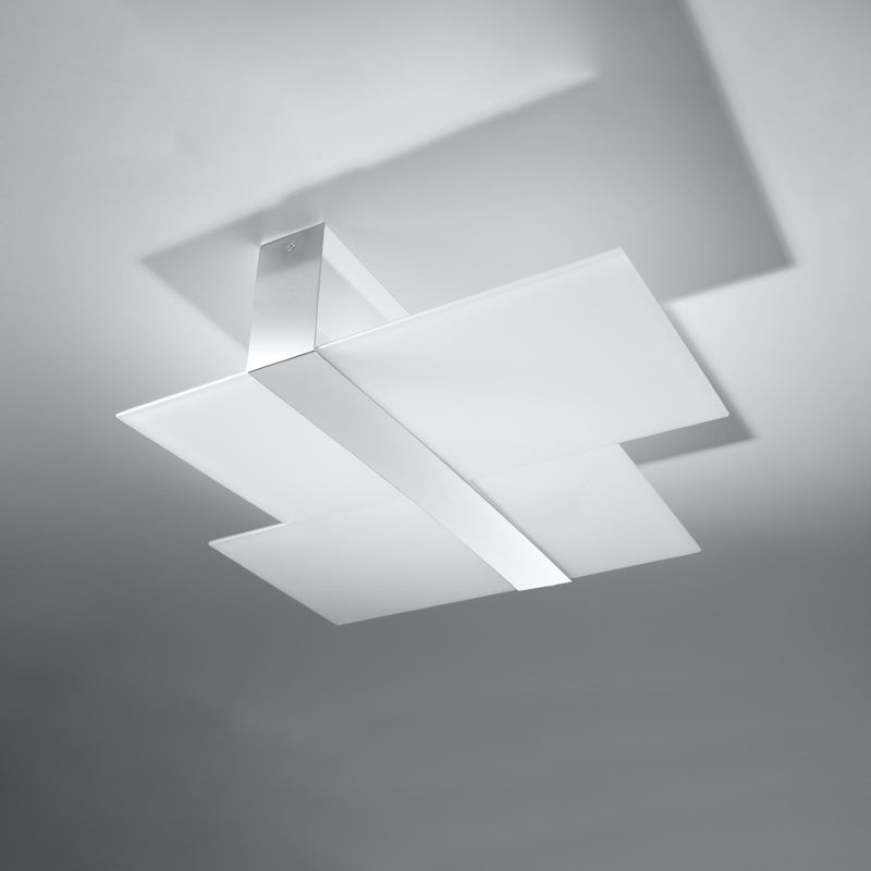 Sollux Lighting Massimo 2L flush mount ceiling lamp steel E27