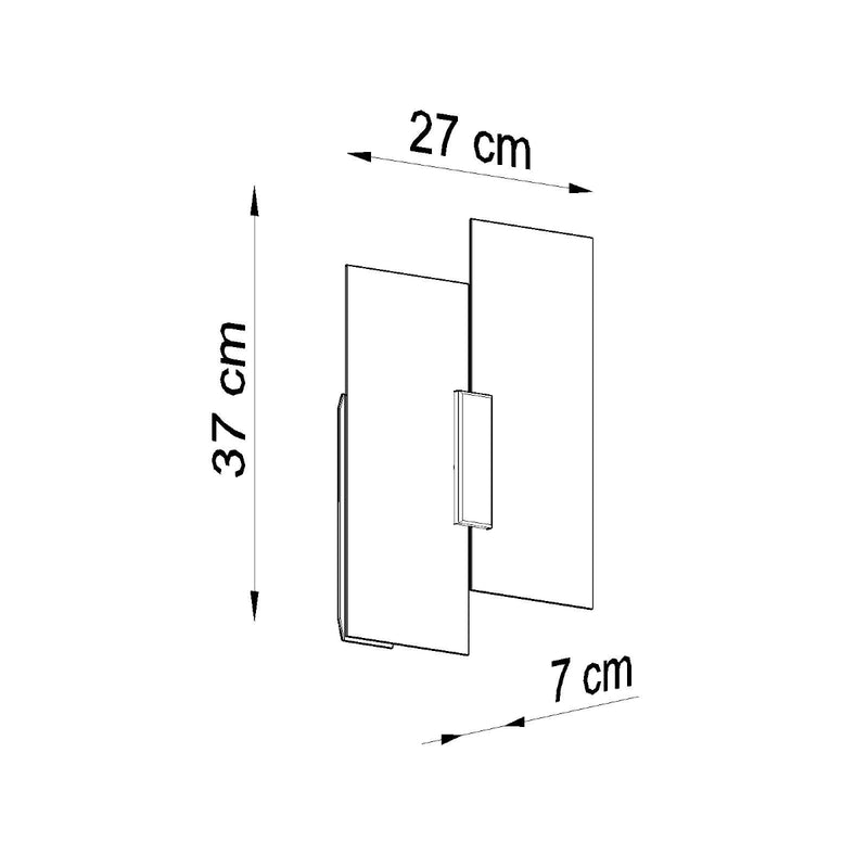 Sollux Lighting Fabiano 2L væglampe stål E27