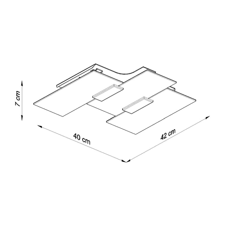 Sollux Lighting Fabiano 3L flush mount ceiling lamp steel E27