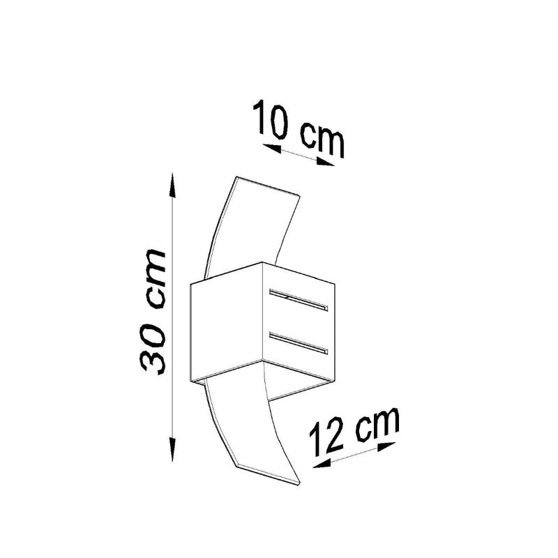 Sollux Lighting Loreto 1L applique aluminium G9, H 30cm