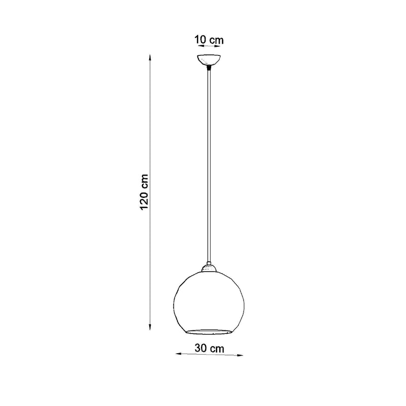 Sollux Lighting Ball 1L riippuvalaisin lasi E27, D 30cm