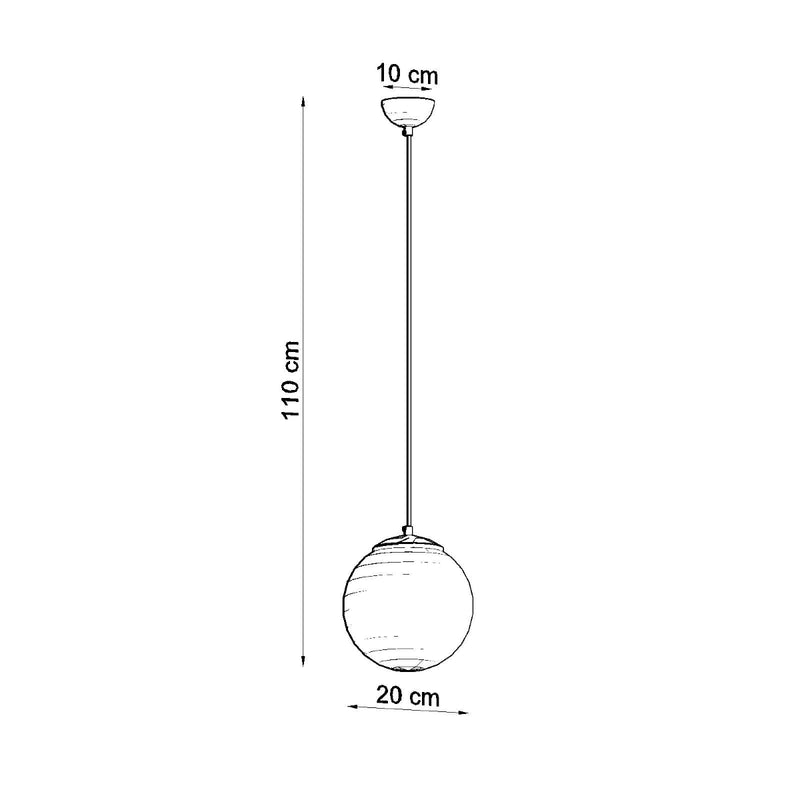 Sollux Lighting Ugo Lámpara colgante 1L cristal E27, P 20-40cm