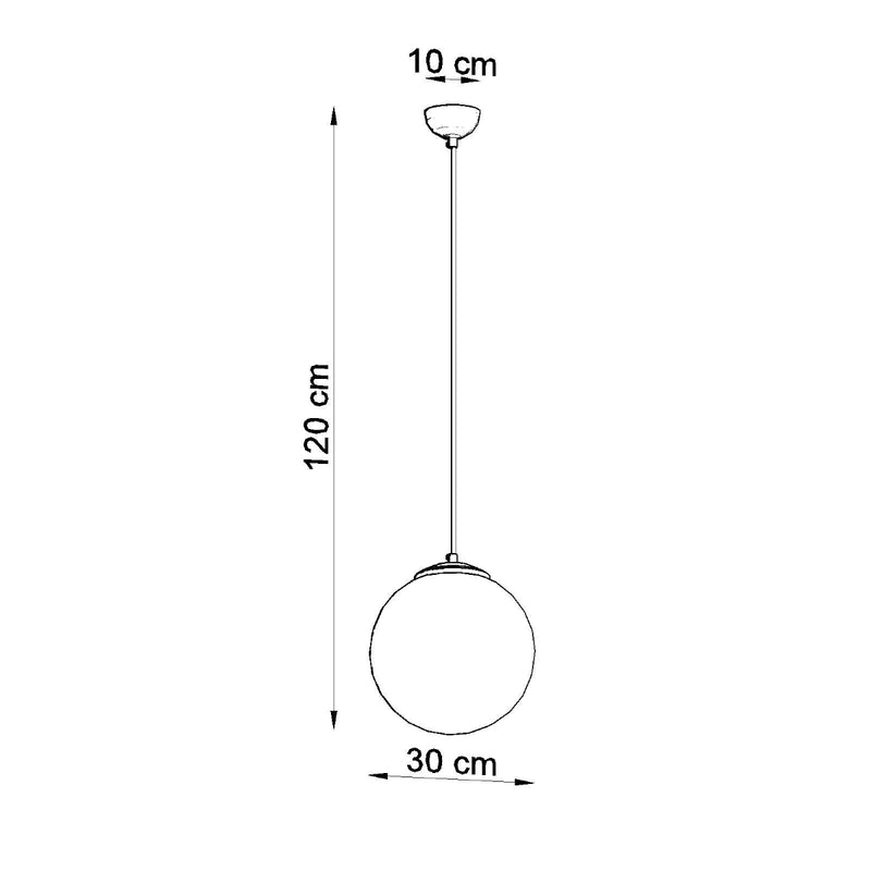 Sollux Lighting Ugo 1L pendant lamp glass E27, D 20-40cm