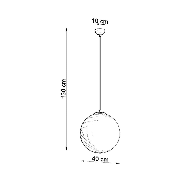 Sollux Lighting Ugo 1L pendel glas E27, D 20-40cm