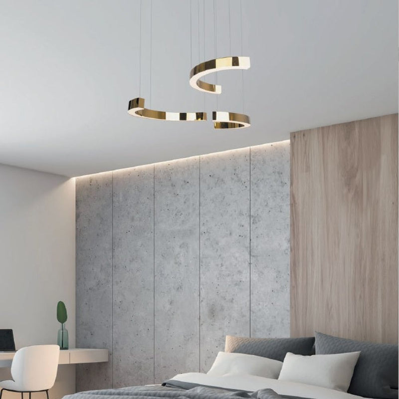 Maxlight Lotus 1L pendant lamp LED, gold