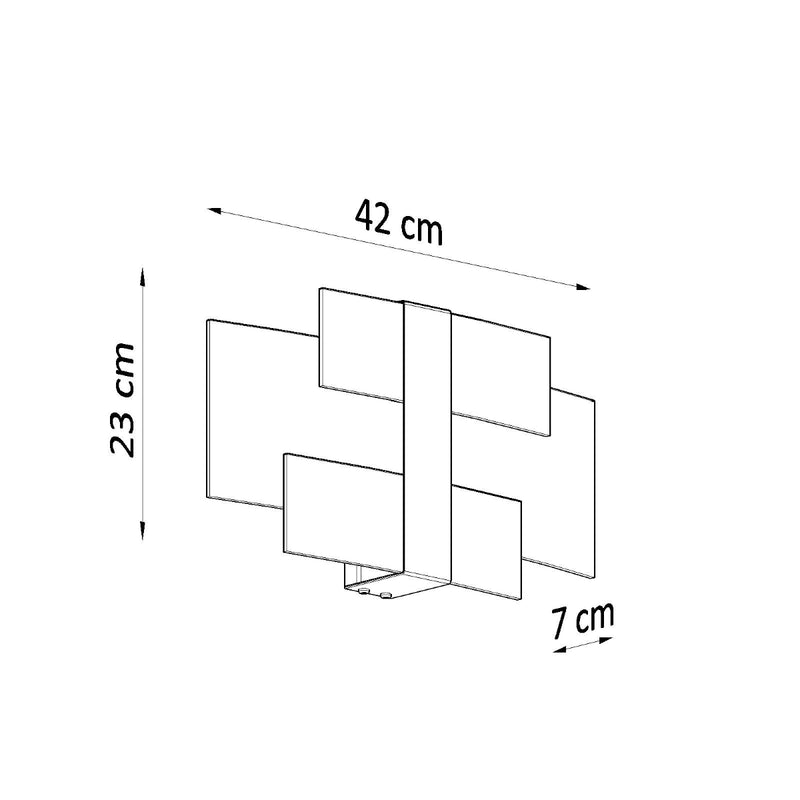 Sollux Lighting Celia 2L væglampe stål G9