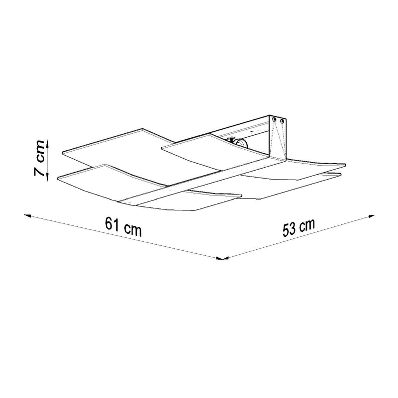 Sollux Lighting Celia 3L uppoasennettava kattovalaisin terästä E27