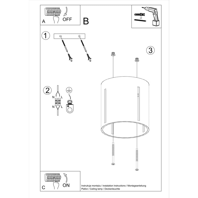 Sollux Lighting Inez 1L Deckenleuchte Aluminium G9