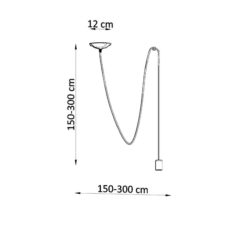 Sollux Lighting Edison 1L riippuvalaisin terästä E27