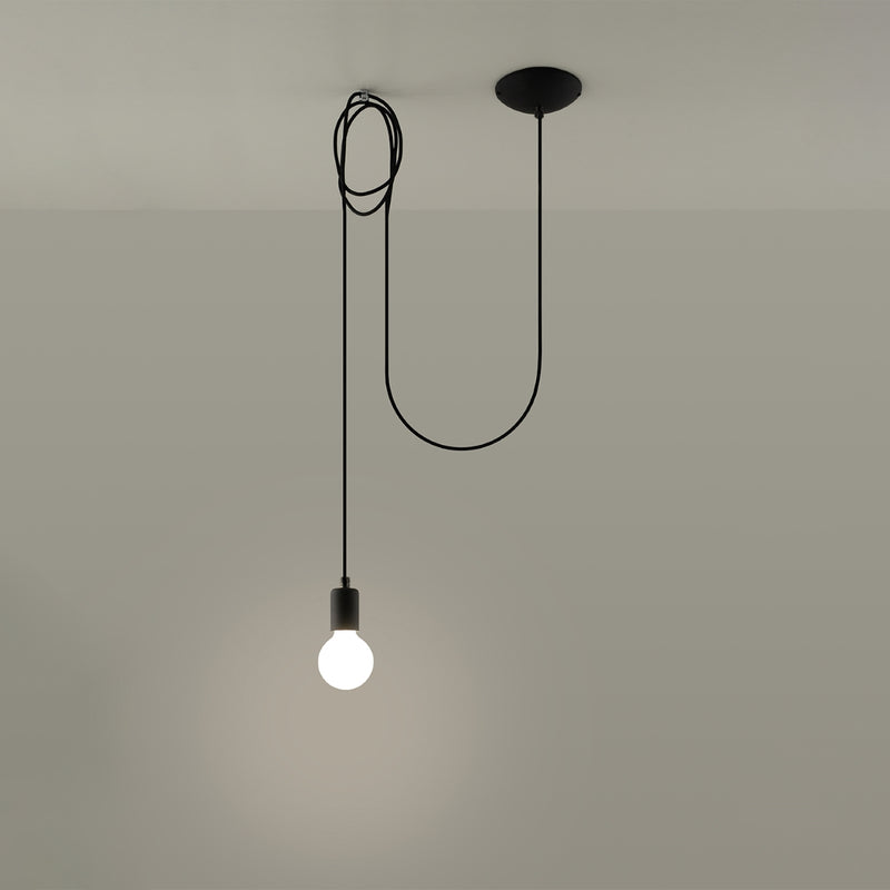 Sollux Lighting Edison 1L Lámpara colgante acero E27