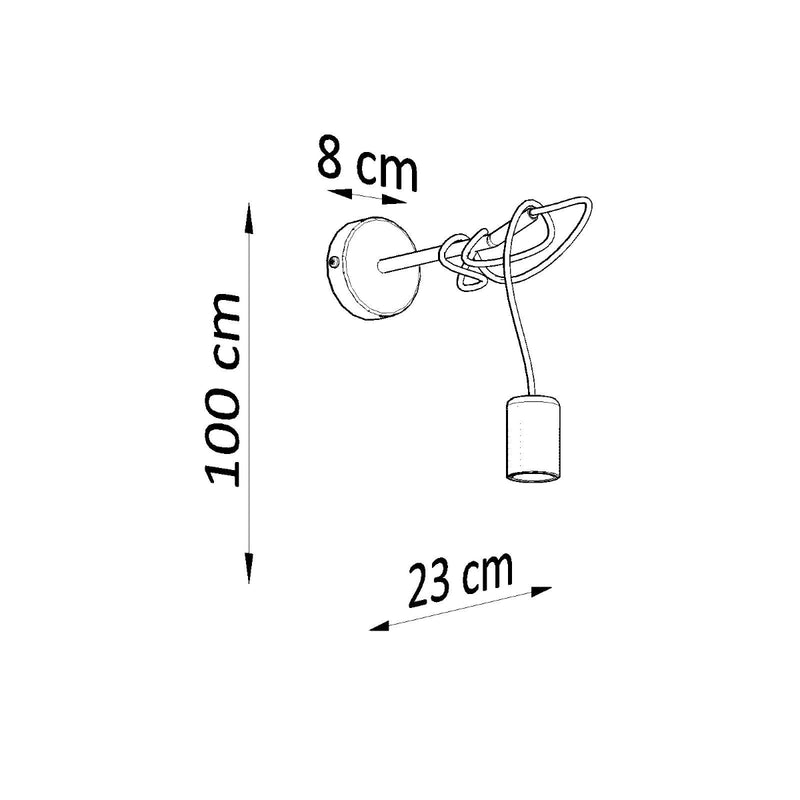 Sollux Lighting Edison 1L aplique de pared acero E27