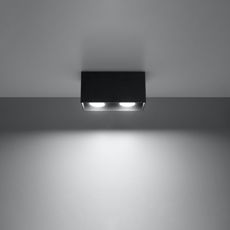 Sollux Lighting Quad 2L plafondspots aluminium GU10