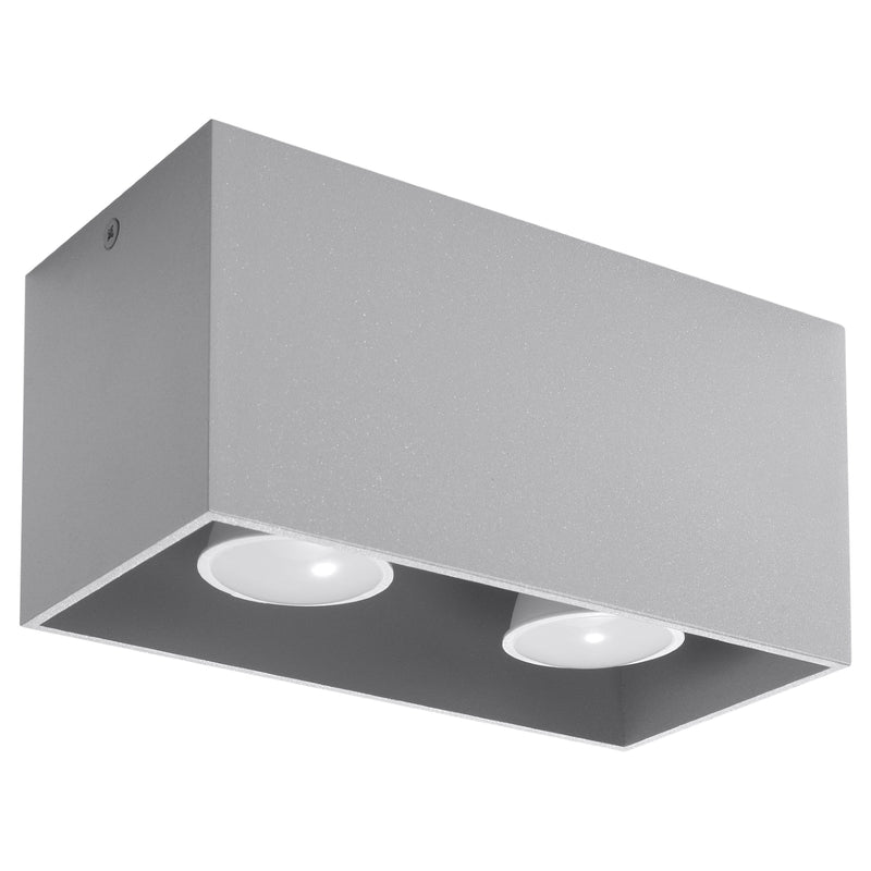 Sollux Lighting Quad 2L ceiling spotlights aluminium GU10