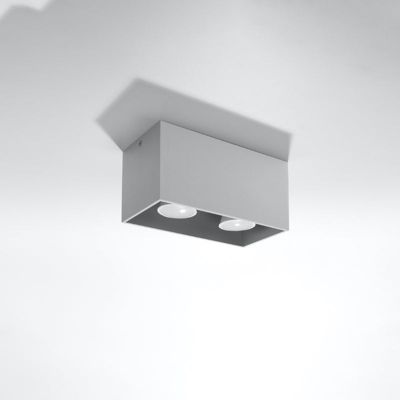 Sollux Lighting Quad 2L ceiling spotlights aluminium GU10