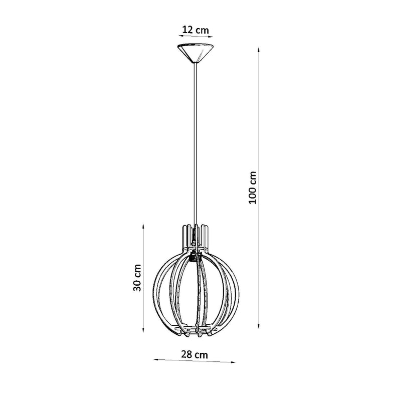 Sollux Lighting Arancia 1L Lámpara colgante madera E27