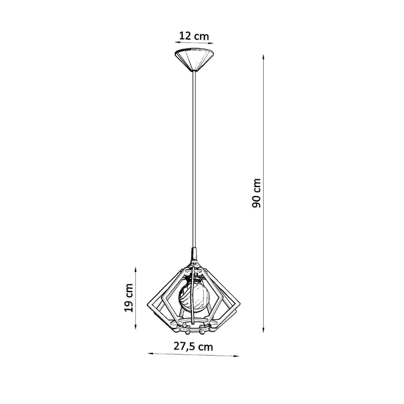 Sollux Lighting Pompelmo 1L pandant lamp wood E27