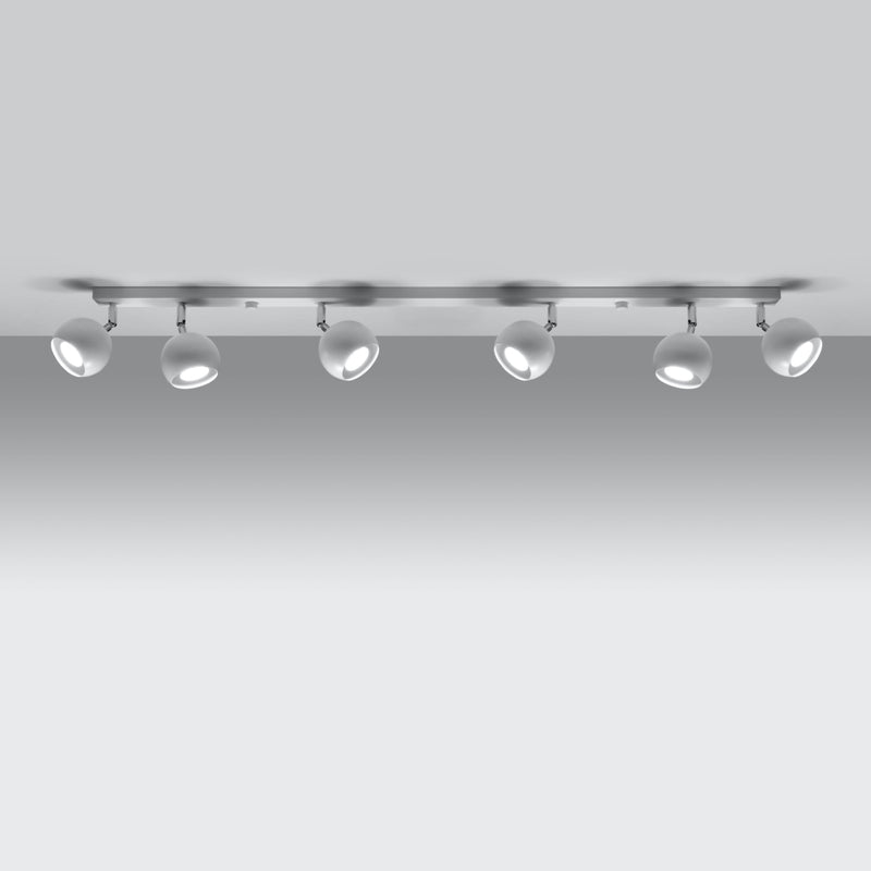 Sollux Lighting Oculare 6L Monorail-Beleuchtungslampe Stahl GU10, B 118 cm