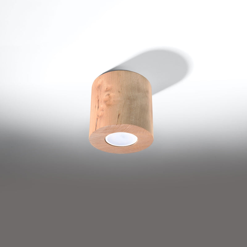 Sollux Lighting Orbis 1L ceiling spotlight wood GU10