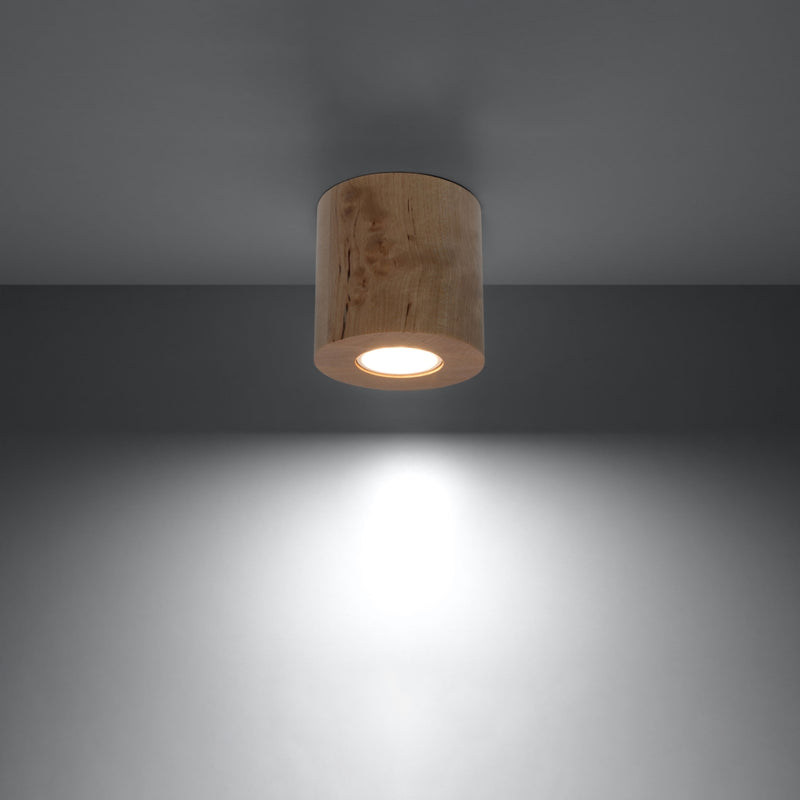 Sollux Lighting Orbis 1L ceiling spotlight wood GU10