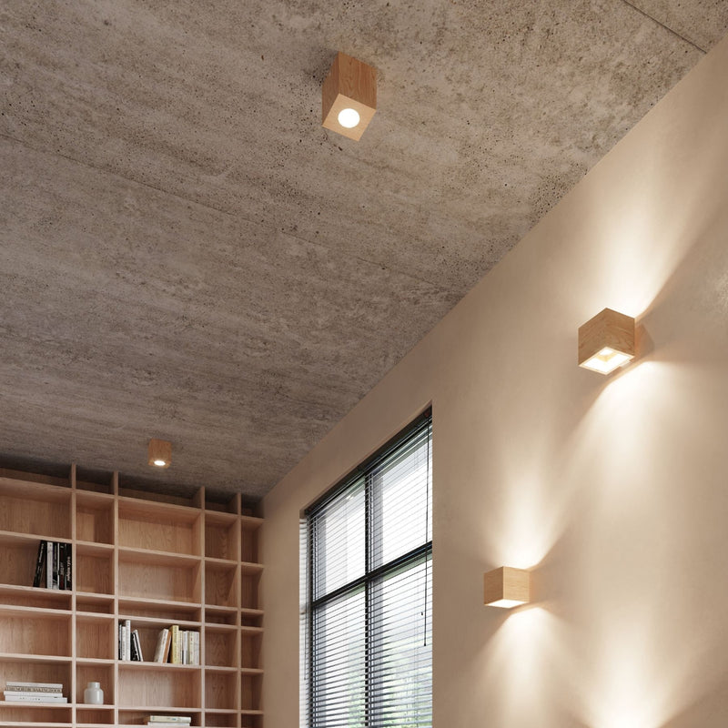 Sollux Lighting Quad 1L faretto da soffitto legno GU10