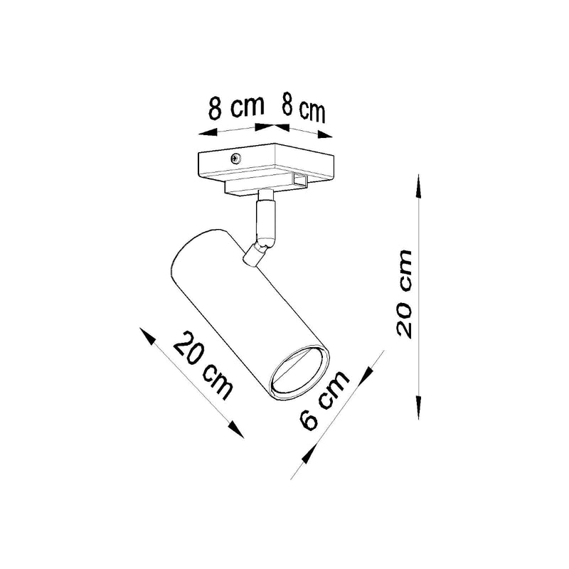 Sollux Lighting Direzione 1L ceiling spotlight steel GU10