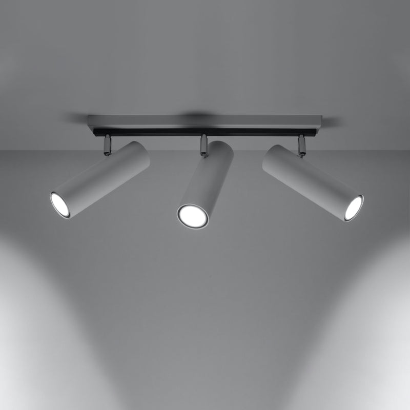 Sollux Lighting Direzione 3L Faretto da soffitto in acciaio GU10