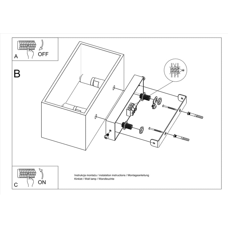 Sollux Lighting Quad 2L Wandleuchte Aluminium G9