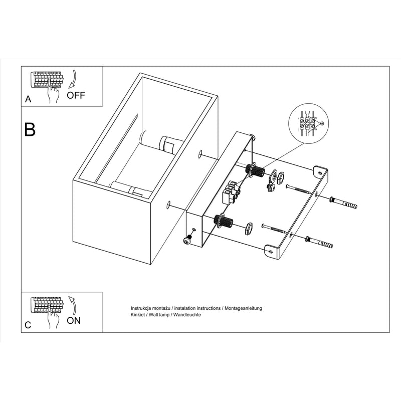 Sollux Lighting Lobo 2L Aplique aluminio G9