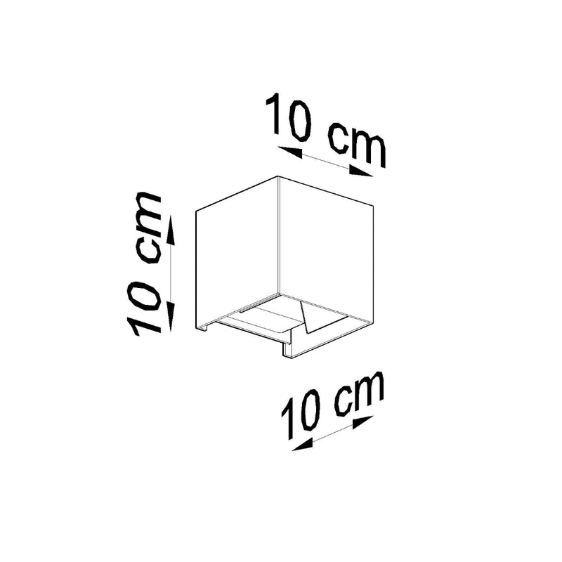 Sollux Lighting Luca 1L lampada da parete in alluminio LED