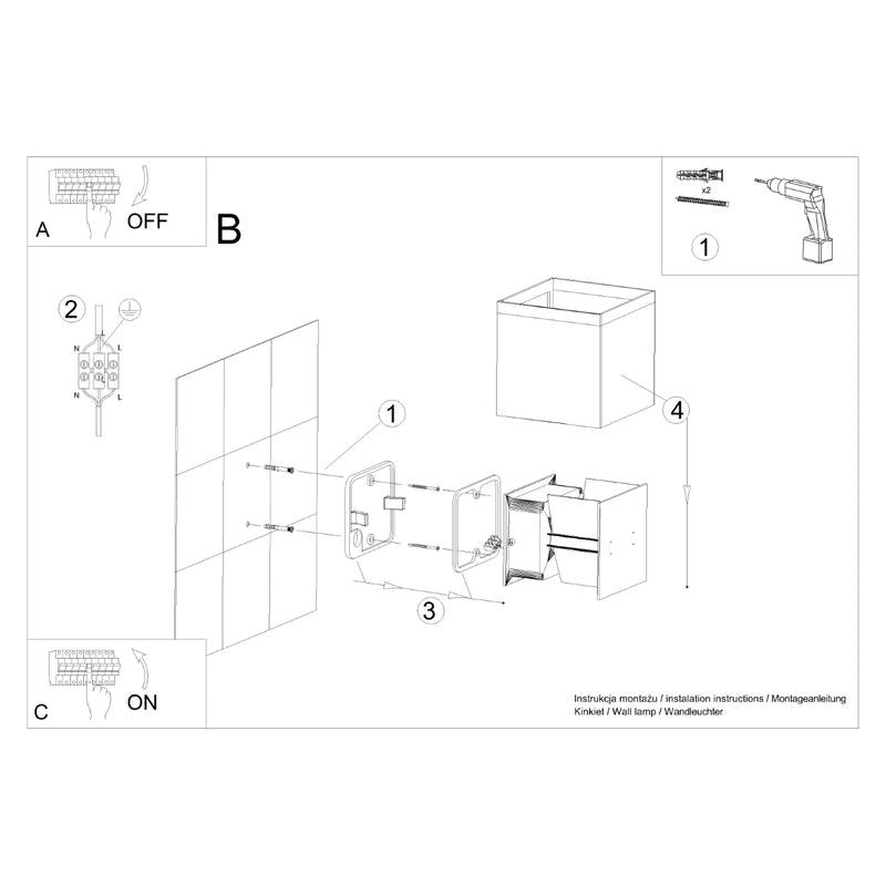 Sollux Lighting Luca 1L applique aluminium LED