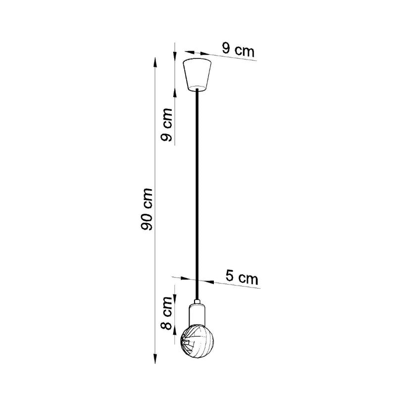 Sollux Lighting Diego 1L pendel PVC E27