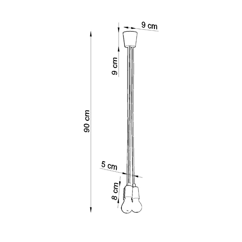 Sollux Lighting Lampada a sospensione Diego 3L PVC E27