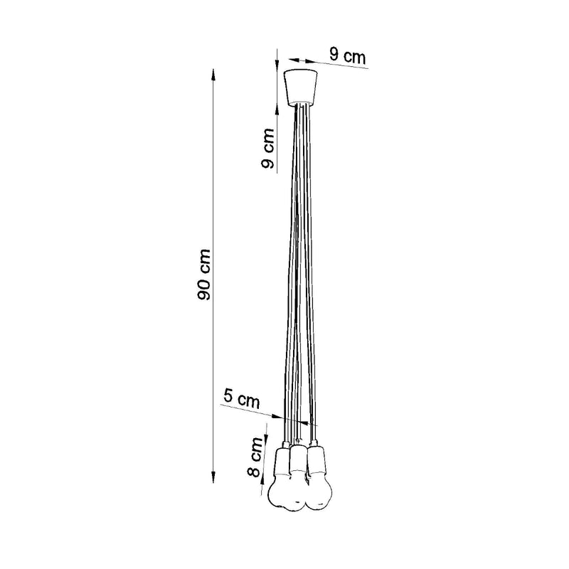 Sollux Lighting Diego 5L Lámpara colgante PVC E27